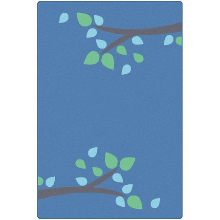 CARPETS FOR KIDS 8 x 12 ft. Kidsoft Branching Out RugBlue Rectangle 1058